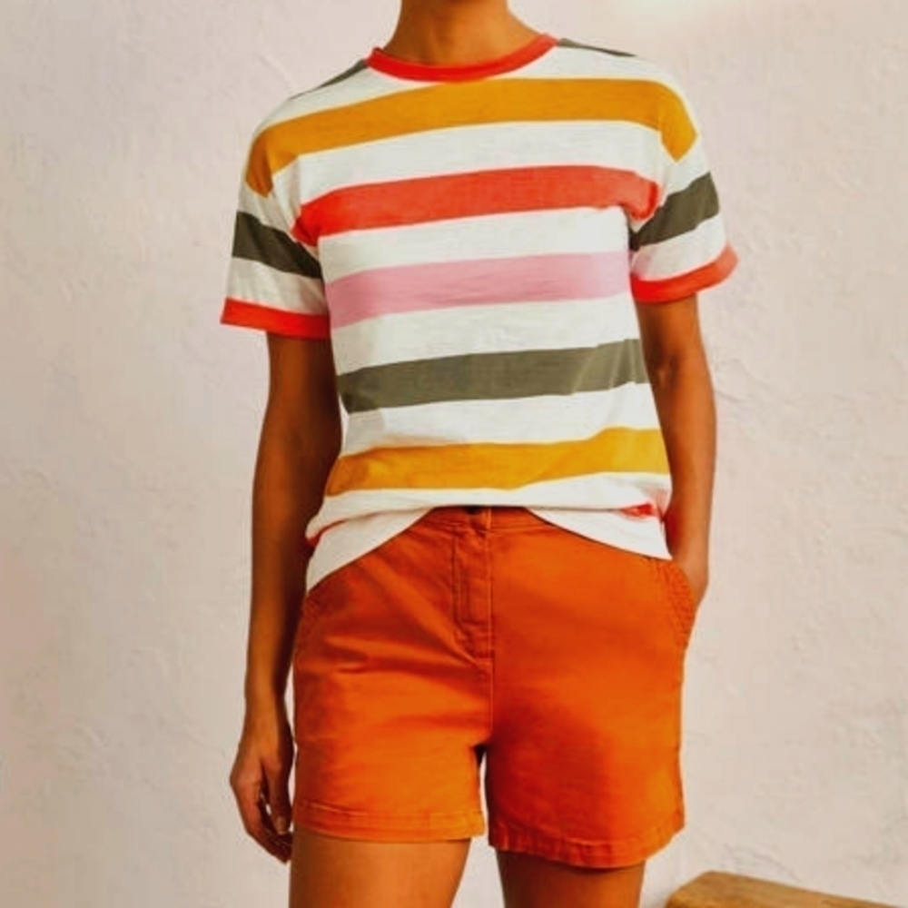 Boden Orange 9" Classic Chino Shorts 2